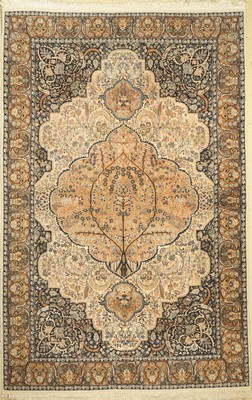 Kaschmir, Indien, ca. 50 Jahre, merzerisierte Baumwolle, ca. 288 x 188 cm, EHZ: 2-3