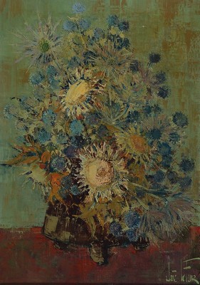 Joé le Fur, 1920 Guémené-2001, Blumenstillleben, Öl/Lwd, rechts unten signiert, ca. 45x33cm, R. ca. 63x50cm