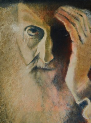 Benjamin Shiff, 1931-2011, Porträt eines Rabbiners, Öl/Lwd, rechts unten signiert, ca. 36x26cm, R. ca. 53x44cm
