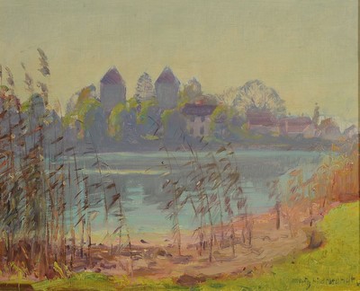 Fritz Hildebrandt, 1878 Quedlinburg-1970 Konstanz, Studium bei Müller-Schönefeld und Hans Licht, hier: St. Peter und Paul, Insel Reichenau, ...