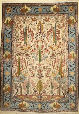 Täbriz alt(Amirkhiz), signiert, Persien, um1940, Wolle auf Baumwolle, ca. 371 x 294 cm, EHZ: 2