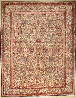 Kerman Lawar fein, Persien, um 1930, Korkwolle, ca. 350 x 275 cm, EHZ: 3