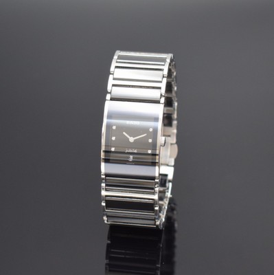 RADO Jubilee Armbanduhr Referenz 160.0785.3, Schweiz um 2011, quarz, Edelstahlgeh., Boden verschr., Keramik Gliederband, dopp. Faltschl., Zifferbl. ...