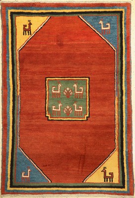 Gabbeh alt, Persien, ca. 60 Jahre, Wolle auf Wolle, ca. 195 x 132 cm, EHZ: 2