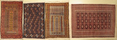4 Lots Belutsch, Afghanistan, um 1960, Wolle auf Wolle, ca. 170 x 135 cm, ca, 130 x 90 cm, EHZ: 2-3
