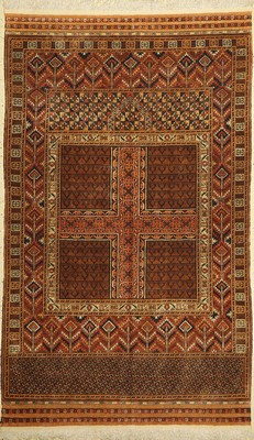 Zakini Seide, Afghanistan, ca. 50 Jahre, reine Naturseide, ca. 180 x 116 cm, EHZ: 2