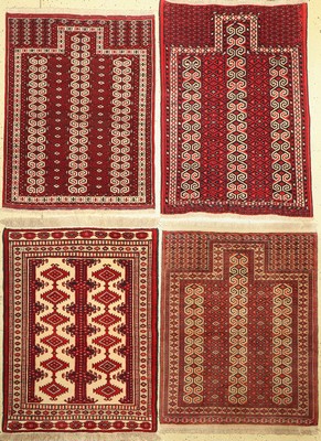 4 Lots Torkmen, Persien, ca. 60 Jahre, Wolle auf Wolle, ca. 130 x 92 cm, EHZ: 2