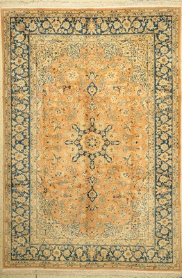 Keschan, Indien, ca. 50 Jahre, Wolle auf Baumwolle, ca. 298 x 204 cm, EHZ: 2-3