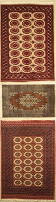 3 Lots Buchara, Pakistan, ca. 40 Jahre, Wolle auf Baumwolle, ca. 181 x 128 cm, EHZ: 2