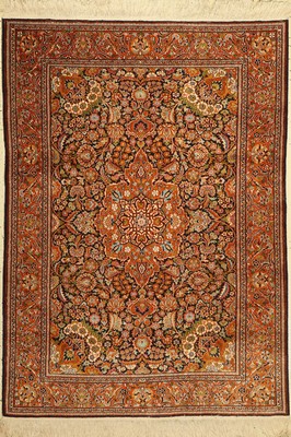 Kaschmir, Indien, ca. 40 Jahre, merzerisierte Baumwolle, ca. 180 x 130 cm, EHZ: 2