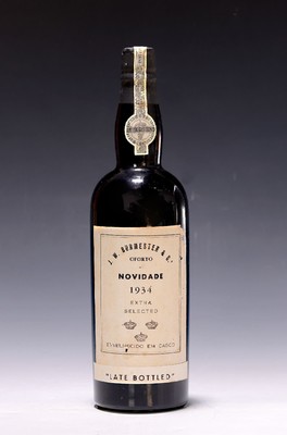 1 Flasche Portwein, Burmester Oporto Novidade,1934, extra selected, "late bottled", num. 936389, orig. verkorkt und unverkostet, Etikett ...