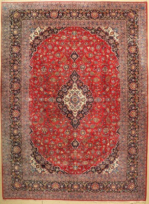 Keschan, Persien, ca. 50 Jahre, Wolle auf Baumwolle, ca. 428 x 312 cm, EHZ: 2-3