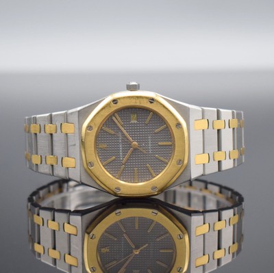 AUDEMARS PIGUET Herrenarmbanduhr Royal Oak in Stahl/Gold kombiniert, Automatik, Schweiz um 1990, Design von Gerald Genta, Gliederband m. Faltschl., ...