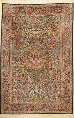 Kerman Lawar fein, Persien, ca. 50 Jahre, Korkwolle, ca. 270 x 180 cm, Reinigungsbedürftig, EHZ: 2