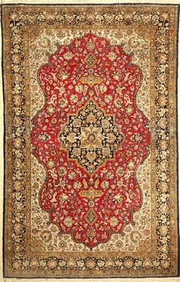 Ghom Seide, Persien, um 1960, reine Naturseide, ca. 217 x 140 cm, EHZ: 2