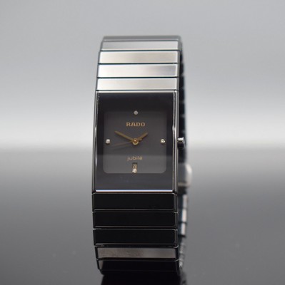 RADO Jubilé Armbanduhr Serie Diastar, Schweiz um 1998, quarz, Ref. 111.0348.3, kratzfestes Keramikgeh. inkl. Keramik- Gliederband m. dopp. ...