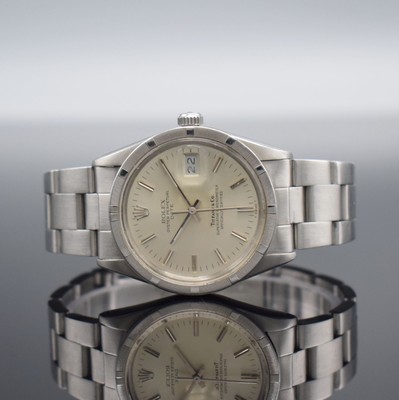 ROLEX Oyster Perpetual Date Armbanduhr in Stahl Referenz 15010, Schweiz um 1982, Automatik, Chronometer der Superlative an Oysterband m. Faltschl., ...