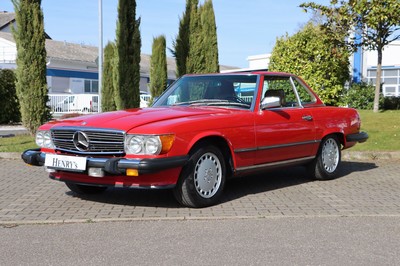 Mercedes-Benz 560 SL, Fahrgestellnummer: WDBBA48D8HA062805, EZ 07/1987, Laufleistung ca. 122.600 miles abgelesen, HU bis 02/2023, 167 kW/227 PS, ...