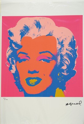 Andy Warhol, 1928-1987, "Marylin Monroe", Gicleedruck auf Arches Bütten, Ed. 42/100, im Druck signiert, Edition Georges Israel, verso ...