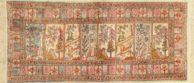 Kayseri Seide, Türkei, ca. 50 Jahre, reine Naturseide, ca. 120 x 57 cm, EHZ: 2