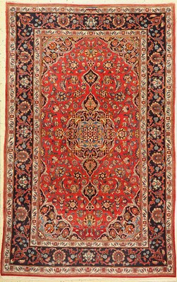 Keschan, Persien, ca. 50 Jahre, Wolle auf Baumwolle, ca. 215 x 136 cm, EHZ: 2, (Abrasch)