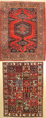 2 Lots Bachtiar & Wiss, Persien, ca. 50 Jahre, Wolle auf Baumwolle, ca. 222 x 175 cm, EHZ: 3