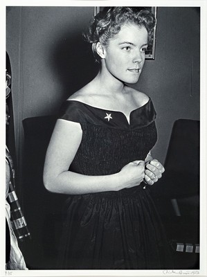Dieter Blum, geb. 1936, Fotografie (Pigmentdruck auf Karton) Porträt der Romy Schneider im Scala Filmtheater zur Premiere ""Wenn der ...
