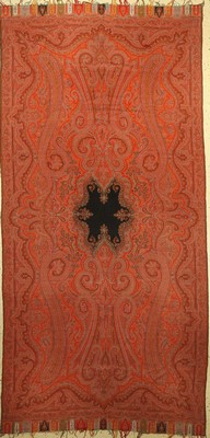Kaschmir Schal, Frankreich, um 1920, Wollstickerei, ca. 305 x 145 cm, EHZ: 2