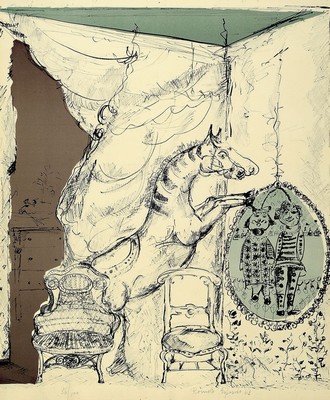 Romolo Esposito, 1913-1991, Lithographie, handsigniert und num. 36/100, dat. 62, ca. 55x45cm, PP, u.Gl., R. ca. 76x65cm