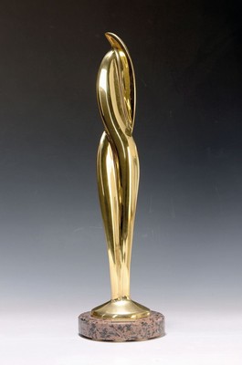 Yael Shalev, geb. 1948, Bronzeskulptur, 20Jh., "Zweisamkeit", sign., num. 16/25, H. 49,5 cm