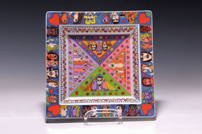 James Rizzi, 1950-2011, Porzellanteller, Rosenthal, Art Collection N.1, D. 22 cm