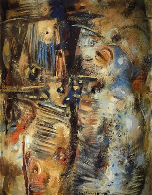 Rudi Baerwind, 1910-1982 Mannheim, Studium an den Akademien Berlin, München und Paris, war Schüler von Fernand Leger, hier: "Les Arbres" ...