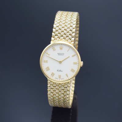 ROLEX Cellini Goldbanduhr Referenz 4379/8 in GG/WG 750/000, Schweiz verk. lt. beil. orig. Quittung 12/1990, Handaufzug, gedr. Geh., Nummer durch ...