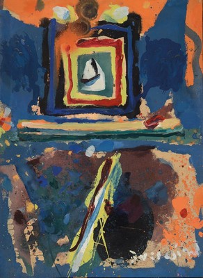 Rudi Baerwind, 1910-1982 Mannheim, Studium in Berlin, München und Paris, war Schüler von Fernand Leger, hier: Abstrakte Komposition, aus der Serie ...