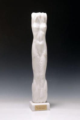 Karl Heinrich Lumpp, weiblicher Torso, Marmorskulptur, H. ca. 57 cm