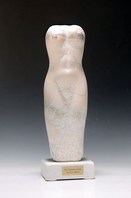 Karl Heinrich Lumpp, Marmorskulptur, weiblicher Torso, H. ca. 50 cm