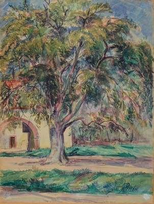 Walter Perron, 1895 Frankenthal - 1970 ebenda , Schüler von Karl Dillinger, Fritz Boehle u. Josef Sailer, Aquarell, um 1935, Ansicht einer ...