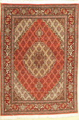 Täbriz fein(40 Raj), Persien, ca. 40 Jahre,Korkwolle mit Seide, ca. 148 x 105 cm, EHZ: 2