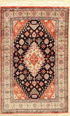 Ghom Seide, Persien, ca. 50 Jahre, reine Naturseide, ca. 120 x 77 cm, EHZ: 2