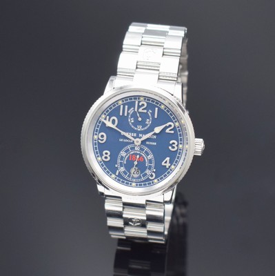 ULYSSE NARDIN Herrenarmbanduhr Marine Chronometer 1846 Referenz 263-22, Automatik, Schweiz um 2000, Chronometer in Edelstahl inkl. Gliederband m. ...