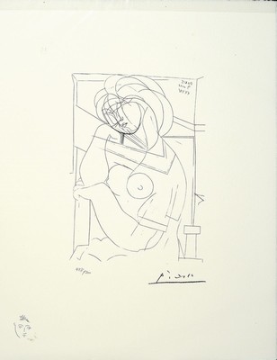 Pablo Picasso, Radierung, im Druck signiert, num. 473/1200, ca. 42 x 33 cm,