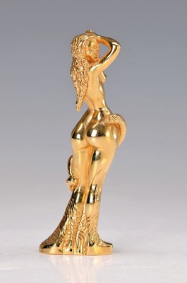 Ernst Fuchs, 1930-2015, Frau Lot, goldfarbener Metallguss, sign., num. 137, ca. 10 cm
