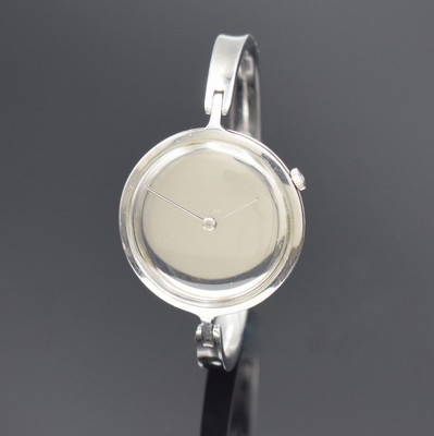 GEORG JENSEN / CHOPARD Designerarmbanduhr in Edelstahl, Schweiz/Dänemark um 1970, Handaufzug, bedeutendes skandinavisches Schmuckdesign, ...