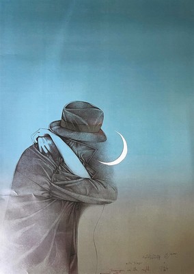 Bruno Bruni, geb. 1935 Gradara/Italien, Notte turca, Strangers in the night, Farboffset von 1984, handsign., ca. 134x97cm