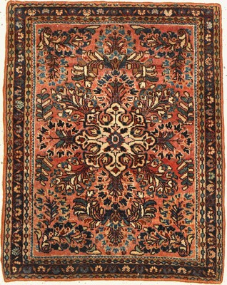 US-Re Import Sarogh, Persien, um 1920, Korkwolle, ca. 74 x 57 cm, EHZ: 2, (keine Fransen)