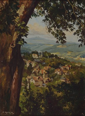 Siegfried Koschnick, 1924 Stolp/Pommern - 1997Wernigerode, Studium an der Akademie Königsberg, v.a. regionale Motive aus Wernigerode und dem Harz, ...