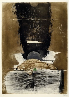 Johnny Friedländer, 1912-1992, Farbradierung, handsign., num. 17/100, Platte ca. 57x41 cm, gesamt ca. 65x50 cm