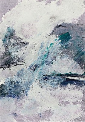Margaret Peveling, geb. 1949 Schwäbisch-Hall, tätig in Lindau am Bodensee, Studium an derAkademie Stuttgart, hier: Wolkenformationen III und IV, 2 ...