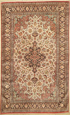 Ghom Seide fein, Persien, um 1960, reine Naturseide, ca. 214 x 132 cm, EHZ: 2