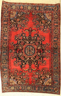 Tafresch alt, Persien, um 1950, Wolle auf Baumwolle, ca. 198 x 133 cm, Restauriert, EHZ:2-3